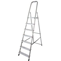 Krause prostostoječa aluminijasta lestev Corda 7 stopnična 000743 Cene
