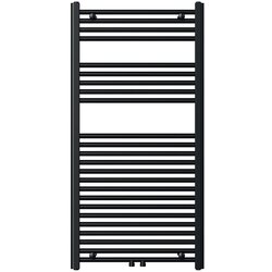 NOVASERVIS kupatilski merdevinski radijator 644W/230V 120x60 cm crni ravan Cene