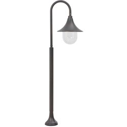 vidaXL vrtna ulična svetilka E27 120 cm aluminij bronaste barve Cene