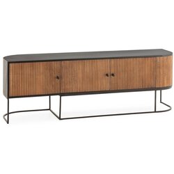 MOME TV komoda od masivnog manga u prirodnoj boji 160x55x40 cm Curve – Cene