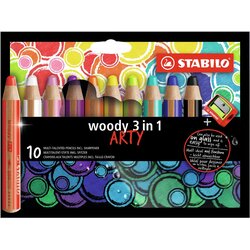 Stabilo Woody 3in1 ARTY 10-delni komplet barvnih svinčnikov Cene