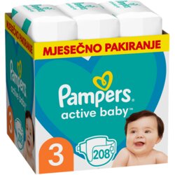 Pampers Active Baby - Mjesečno Pakiranje Pelena Cijene