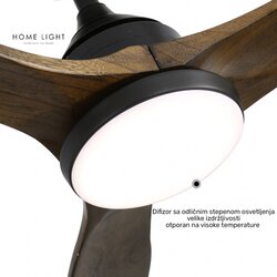 HOME LIGHT plafonski ventilator sa svetlom C193B, braon Cene