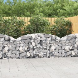  Gabionska košara s lukom 200 x 30 x 80/100 cm pocinčano željezo Cijene