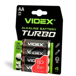 VIDEX 4x AA LR6 alkalna baterija Turbo 1.5V Cene