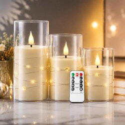 KIEXUNG 3x LED sveča z vilinskimi lučkami Cene