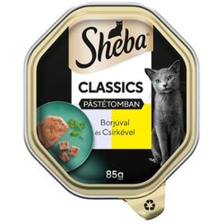 Sheba Mega pakiranje pladnji 22 x 85 g - Classics v pašteti teletina in piščanec Cene