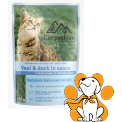Carpathian Pet Food Cat Veal and Duck 100g, Za Izbirljive Mačke Cene