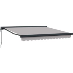 vidaXL Automatska uvlačiva tenda svijetlosiva 350x250 cm, Tenda zamjenska tkanina za okvir 3,5x2,5 m svijetlosiva Cijene