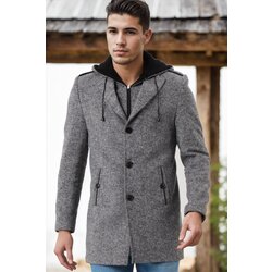 Dewberry PLT8406 MEN'S COAT-PATTERNED GREY-5 Cene