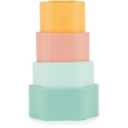 bieco Silicone Stacking Tower Flower aktivnostna igrača 12 m+ Tropical Vibes 4 kos Cene