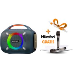 SOONBOX Pijenosni bluetooh karaoke zvučnik sa dva UHF mikrofona S6300 plavi Cene
