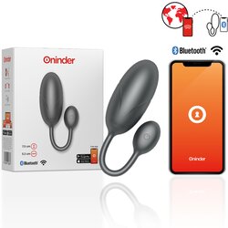 Oninder - TOKYO VIBRATING EGG BLACK 7.5 X 3.2 CM FREE APP Cene