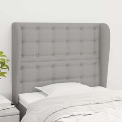  Uzglavlje s ušima svjetlosivo 93x23x118/128 cm od tkanine Cijene