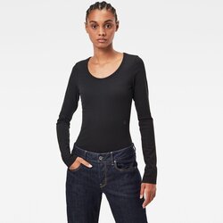 G-star Bodysuit - Rib body r slim r wmn l\s black Cijene