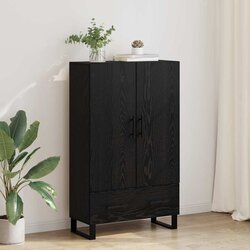 vidaXL Highboard Crni hrast 69,5 x 30 x 115 cm Konstruirano drvo Cijene
