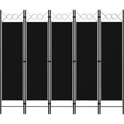 vidaXL Sobna pregrada s 5 panela crna 200 x 180 cm Cijene