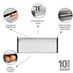 Brabantia KUTIJA ZA KRUH FALL FRONT BIJELA BRABANTIA Cene