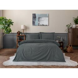 Elegant posteljina set u antracit saten boji Cene
