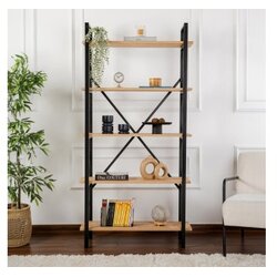 Hanah home polica za knjige Elysian, 90x180x33,5 cm, hrast Cene