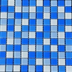  Stakleni mozaik bazenski plavo beli 300x300x4mm Cene