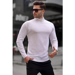 Madmext Ecru Slim Fit Half Turtleneck Men's Knitwear Sweater 6343 Cene