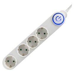 Home Produžni kabl, 4 utičnice, 3 x 1,5 mm², 5 met., bijeli - NV 04TK-5/WH/1.5 Cijene