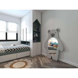 Hanah home Podno ogledalo Medvjed, 110 cm x 150 cm, Siva Cijene