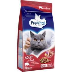 PREVITAL Suha hrana za mačke Adult,Govedina, 1.4 kg Cene
