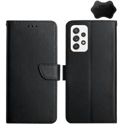 SUNSKY Eleganten ovitek etui iz naravnega usnja za Samsung A53, Črn Cene