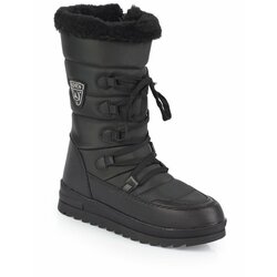Capone Outfitters Women's Snow Boots with Trak Sole, Side Zipper, Fur Collar, Lace-up and Parachute Fabric Cene