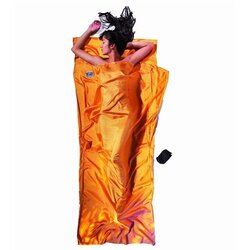 Cocoon TravelSheet Silk Sleeping Bag Liner, Sunset Yellow Cene