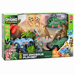 DIY set z dinozavri in vozili 4/1 – 2 modela Model 02 Cene