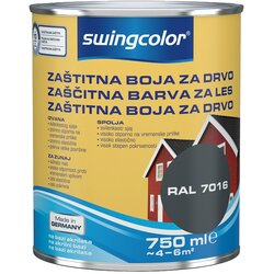 SWINGCOLOR ZAŠČITNA BARVA ZA LES (barva: antracit; 750 ml, na vodni osnovi) Cene