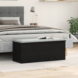 vidaXL Shramba Škatla Črni Oreh 90x35x35 cm Inženirski Les Cene