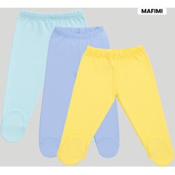 Mafimi Pamučne Pantalonice sa stopicom set od 3 - aqva/ plava/ žuta Cene