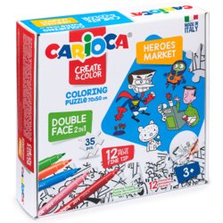 Flomaster set Carioca Puzzle 35 kom 12 a Super heroe Cene