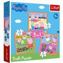 Trefl sestavljanka 3v1 pujsa Pepa 34852 Cene