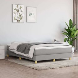  Za krevet s oprugama svjetlosivi 140 x 190 cm od tkanine Cijene