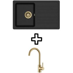 Aquasanita Set Notus SQ101AW + Vida PVD Black metallic/Zlato Cene
