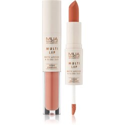 MUA Makeup Academy Multi Lip Nude Edition Dolgoobstojna šminka in sijaj za ustnice duo odtenek Caramel 3.2 g Cene
