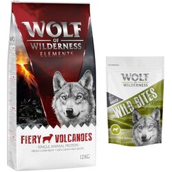 12 kg suhe hrane Wolf of Wilderness + Snack gratis! - "Fiery Volcanoes" - jagnjetina + Green Fields - jagnjetina (monoprotein) Cene