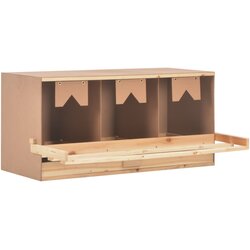 vidaXL Gnezdišče za kokoši s 3 predelki 96x40x45 cm trdna borovina, (20767473) Cene