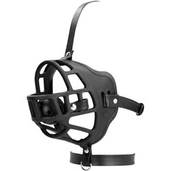 Ouch Muzzle with Removable Ball Gag Black Cene