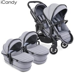 iCandy peach™ 7 otroški voziček twin phantom light grey Cene