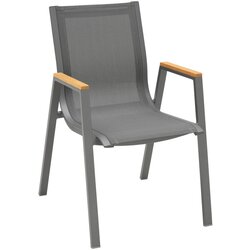 Ambia Garden VRTNI STOL les evkaliptusa aluminij antracit, naravne barve Cene
