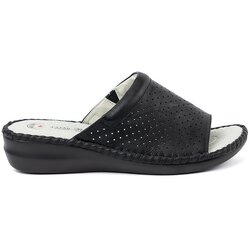 Shelvt Flip-flops with leather insert black Cene