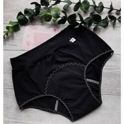 KK fabrics & creations Menstrualne gaćice MEDIUM flow (srednje upijanje), high waist, crne Cene