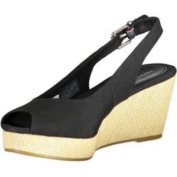 Tommy Hilfiger ICONIC ELBA SLING BACK WEDGE Crna Cijene