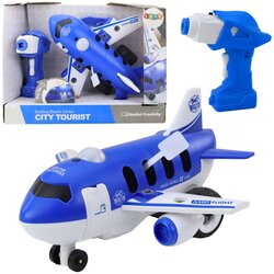 Avion na daljinsko upravljanje i sastavljanje - plavi Cene